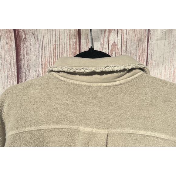 Free People Ruby Jacket Shacket Distressed Elbow Patch Button Up Ovresized S - Picture 14 of 16